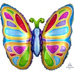 25''M.MYLAR BRIGHT BUTTERFLY H / S