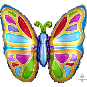25''M.MYLAR BRIGHT BUTTERFLY H / S
