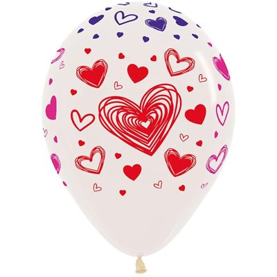 "11"" Hearts Crystal Clear (50pcs) " "11"" Hearts Crystal Clear (50pcs) "