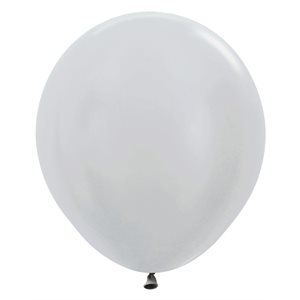 "18"" Satin Silver Round (25pcs)"