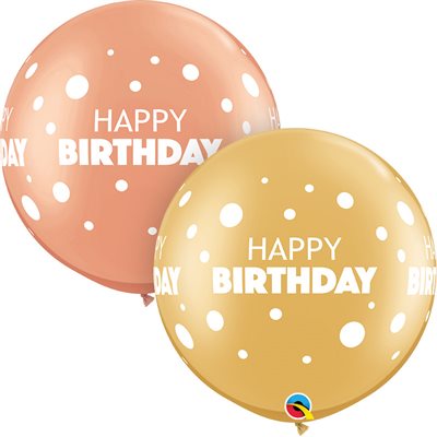 30'' B.BIRTHDAY BIG & LITTLE DOTS