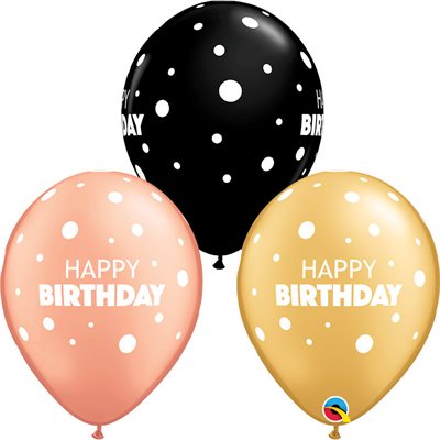 B.11'' BIRTHDAY POIS ASS ROSE G / NOIR / OR P / 50 B.11'' BIRTHDAY POIS ASS ROSE G / NOIR / OR P / 50