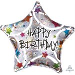 M.18'' HAPPY BIRTHDAY STARS