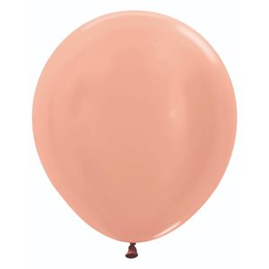 "18"" Metallic Rose Gold Round (25pcs)"