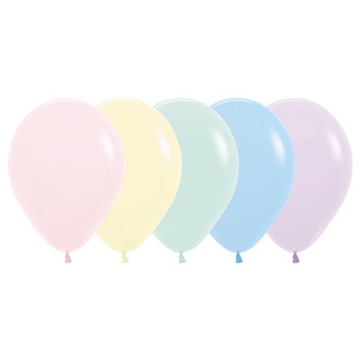 "05"" Pastel Matte Assorted Round (50pcs)"