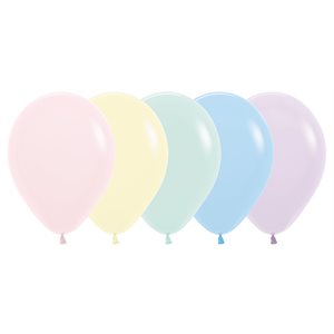 "05"" Pastel Matte Assorted Round (50pcs)"