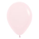 "11"" Rond Rose pastel mat  (50pcs)"