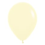 "11"" Pastel Matte Yellow Round (50pcs)"