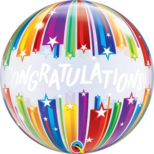 22'' M.CONGRATULATIONS SHOOTING STARS BUBBLES