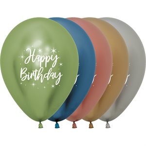 "11"" Happy Birthday Radiant Reflex Assortment (50pcs) "