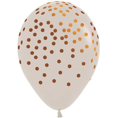 "11"" Confetti Cuivre sur Blanc Sable (50pcs) "11"" Confetti Cuivre sur Blanc Sable (50pcs)