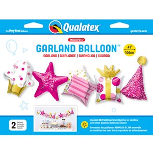 41''M. BIRTHDAY GARLAND PINK AIR-FIELD
