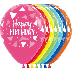 "11"" Happy Birthday Triangles Assortment (50pcs) "