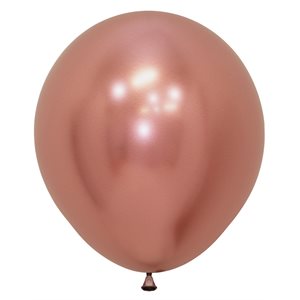 "18"" Reflex Rose Gold Round (25pcs)"