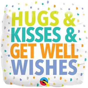 18''M. HUGS & KISSES & GET WELL WISHES