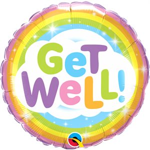 18'' M.GET WELL RAINBOW