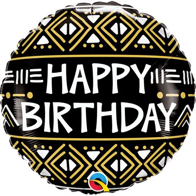 18'' M.BIRTHDAY MUD CLOTH PRINT