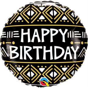 18'' M.BIRTHDAY MUD CLOTH PRINT