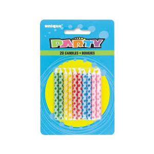 DIAMOND DOT CANDLES MULTI (20)