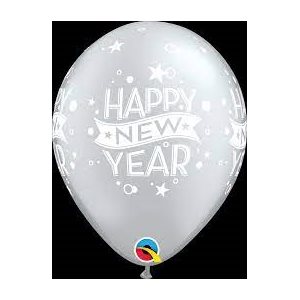 B.11'' SILVER NEW YEAR CONFETTI DOTS P / 50