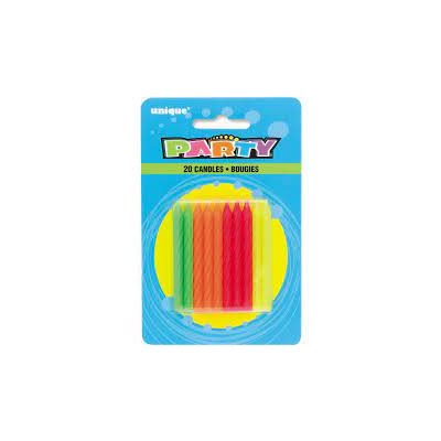 NEON CANDLES MULTI PKG\20