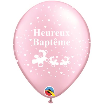 B.11'' HEUREUX BAPTEME ROSE / BLANC P / 50 B.11'' HEUREUX BAPTEME ROSE / BLANC P / 50
