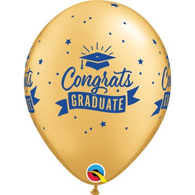 11'' B.CONGRATS GRADUATE BANNER GOLD P / 50