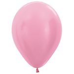 "11"" Rond Rose Satiné  (50pcs)"