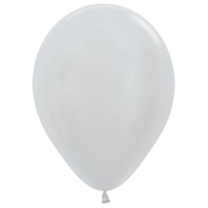 "11"" Satin Silver Round (50pcs)"