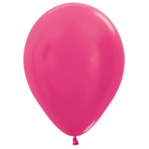 "11"" Metallic Fuchsia Round (50pcs)"