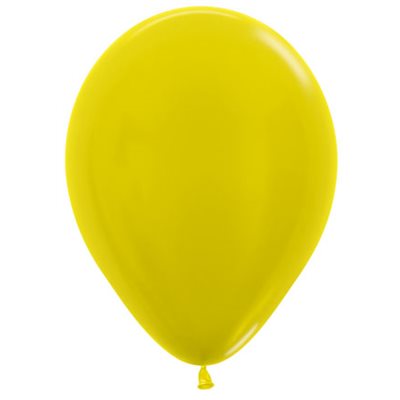 "11"" Metallic Yellow Round (50pcs)"