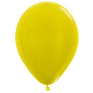 "11"" Metallic Yellow Round (50pcs)"