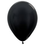 "11"" Rond noir métallisé  (50pcs)"
