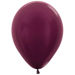 "11"" Metallic Burgundy Round (50pcs)"