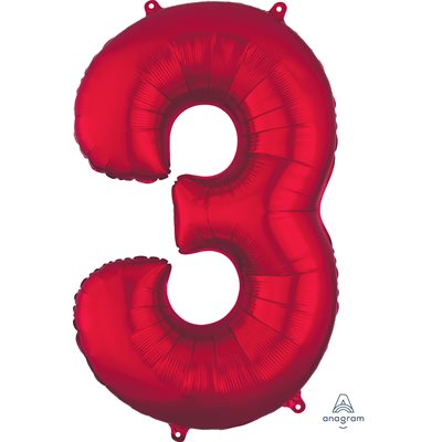 M.NUMBER 3 RED H / S