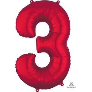M.NUMBER 3 RED H / S