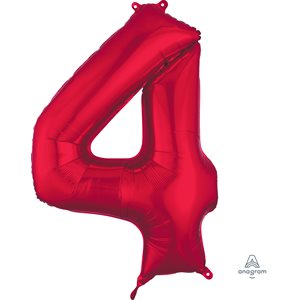 M.NUMBER 4 RED H / S