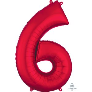 M.NUMBER 6 RED H / S