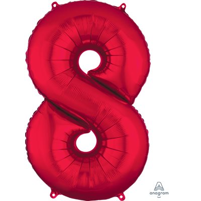 M.NUMBER 8 RED H / S