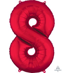 M.NUMBER 8 RED H / S