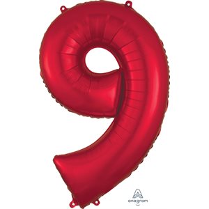 M.NUMBER 9 RED H / S