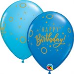B.11'' BIRTHDAY DOTS & SPARKLES BLEU / ROBIN'S EGG P / 50
