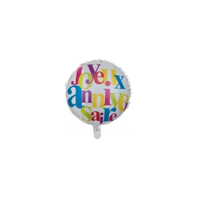 ballon Alu J.Anniversaire multi Ø 45 cm Sachet d'1 p
