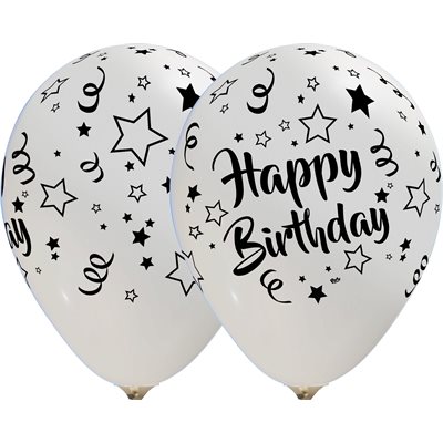 "Happy Birthday - (50CT) 12"" LATEX BALLOONS - ALL OVER - W