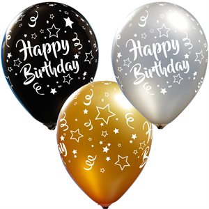 12'' B.HAPPY BIRTHDAY NOIR / OR / ARGENT P / 50