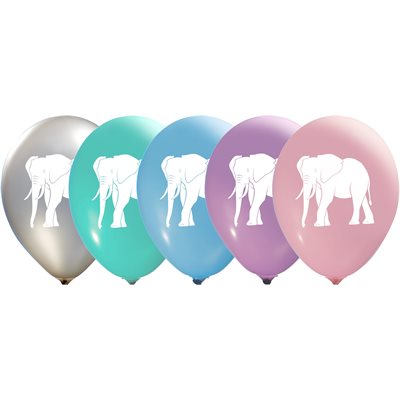 "Elephant - (50ct) 12"" Latex Balloons - 2 sides" "Elephant - (50ct) 12"" Latex Balloons - 2 sides"