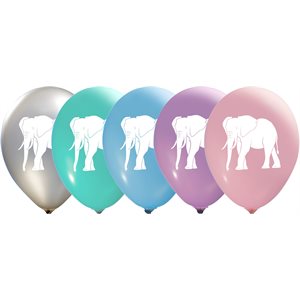"Elephant - (50ct) 12"" Latex Balloons - 2 sides"