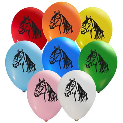 "Horse (Assorted) - (50ct) 12"" Latex Balloons - 2 sides" "Horse (Assorted) - (50ct) 12"" Latex Balloons - 2 sides"