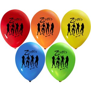 "Zombies Assorted - (50ct) 12"" Latex Balloons - 2 sides"