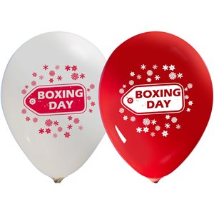 "Boxing Day - (50ct) 12"" Latex Balloons - 2 sides"